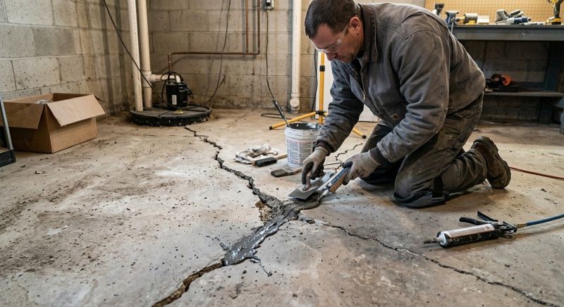 Cracked Basement Floor Repair in Rock Hill, SC