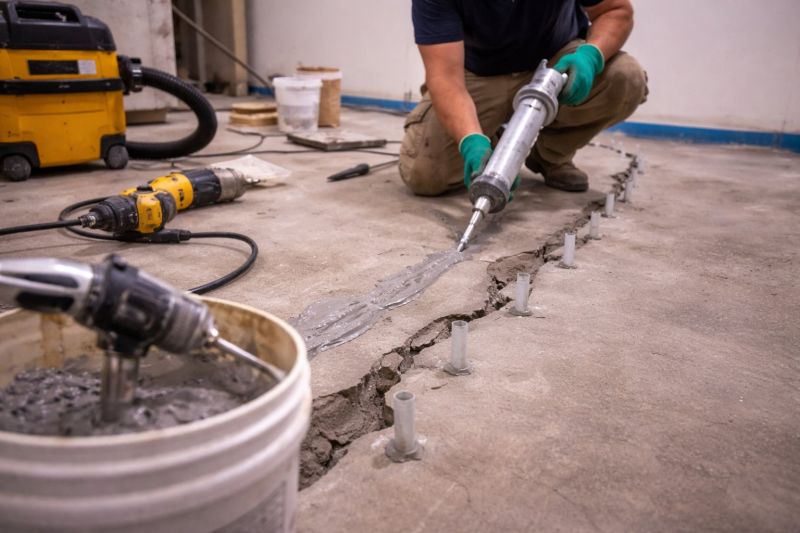 Cracked Basement Floor Repair in Rock Hill, SC