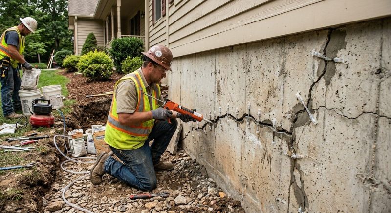 Cracked Foundation Repair in Mecklenburg County, NC