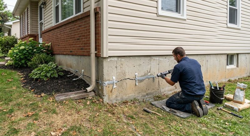 Cracked Foundation Repair in Mecklenburg County, NC