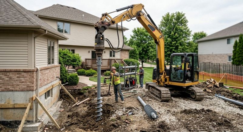 Helical Pile Installation in Rock Hill, SC
